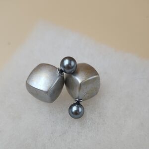 Elegant Silver and Gray Earrings